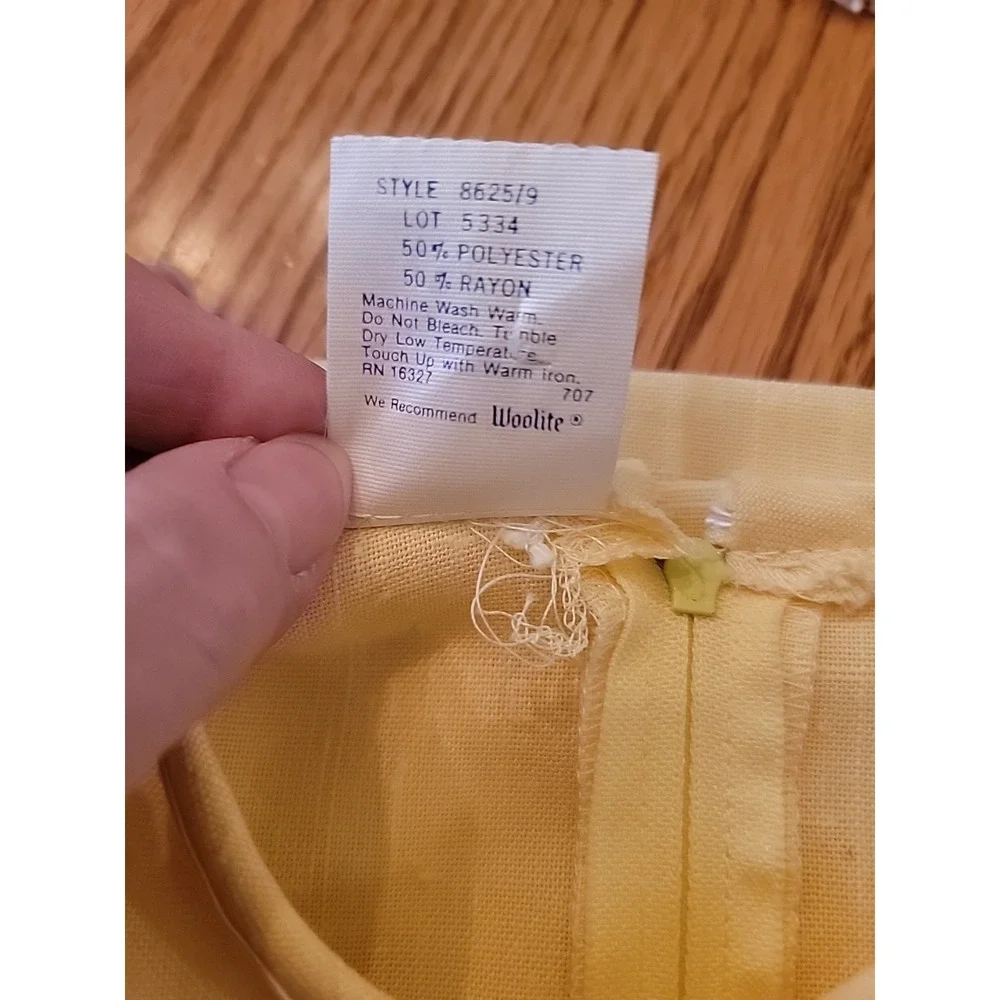 Vintage Good Lad Dress Size 5 Yellow Party Dress Spring Easter Summer 80s/90s